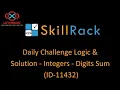 skillrack daily challenge logic and solution - integers