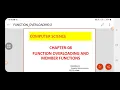 PART-2 CHAPTER-8 - FUNCTION MEMBER OVERLOADING AND MEMBER FUNCTIONS