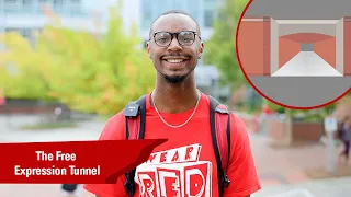 NC State University Campus Tour - The Free Expression Tunnel with Gabe