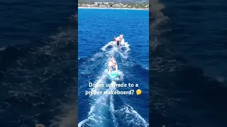 Very quickly becoming one of our favourite weekend activities 🏄‍♂️ #yachtlife #sup #wakeboarding