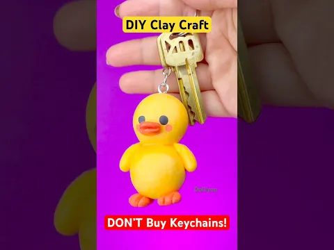 Don't Buy It, MAKE IT!  🔥 DIY Tiny Duck Keychain From Clay 🐥 Satisfying Mother's Day Gift Ideas