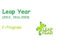 Leap Year C Program
