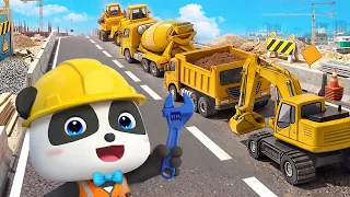 Construction Trucks - Playground Builders | Learn Vehicles | Kids Songs | BabyBus - Cars World