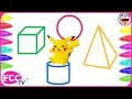 Coloring 3D Shapes Drawing for Kid How to Color Learn Coloring for Children