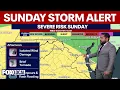 Washington DC weather forecast Storms strong winds Sunday evening