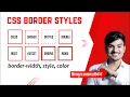 CSS Border Styling border in css border property in css border width in css border color