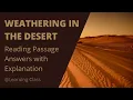 Weathering in the Desert Reading Answers