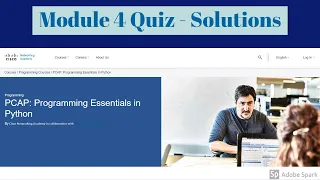 Module 4 Quiz Solutions Programming Essentials in Python Cisco Network Academy python quiz