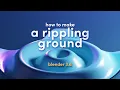 Making a Plane Ripple - Geometry Nodes for Beginners Blender 3 6