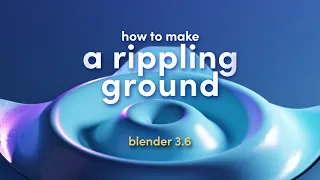 Making a Plane Ripple - Geometry Nodes for Beginners Blender 3 6