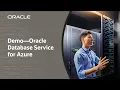 Demo Oracle Database Service for Microsoft Azure