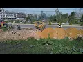 Download Lagu Be Watchful New Land Filling Task! KOMATSU Bulldozer \u0026 25.5-Ton Dump Trucks | Stone \u0026 Soil Pushing