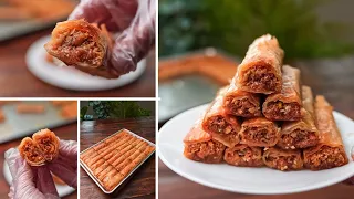 كنافه الباشا اصابع الجلاش بالكنافه ترند الحلويات ف رمضان 