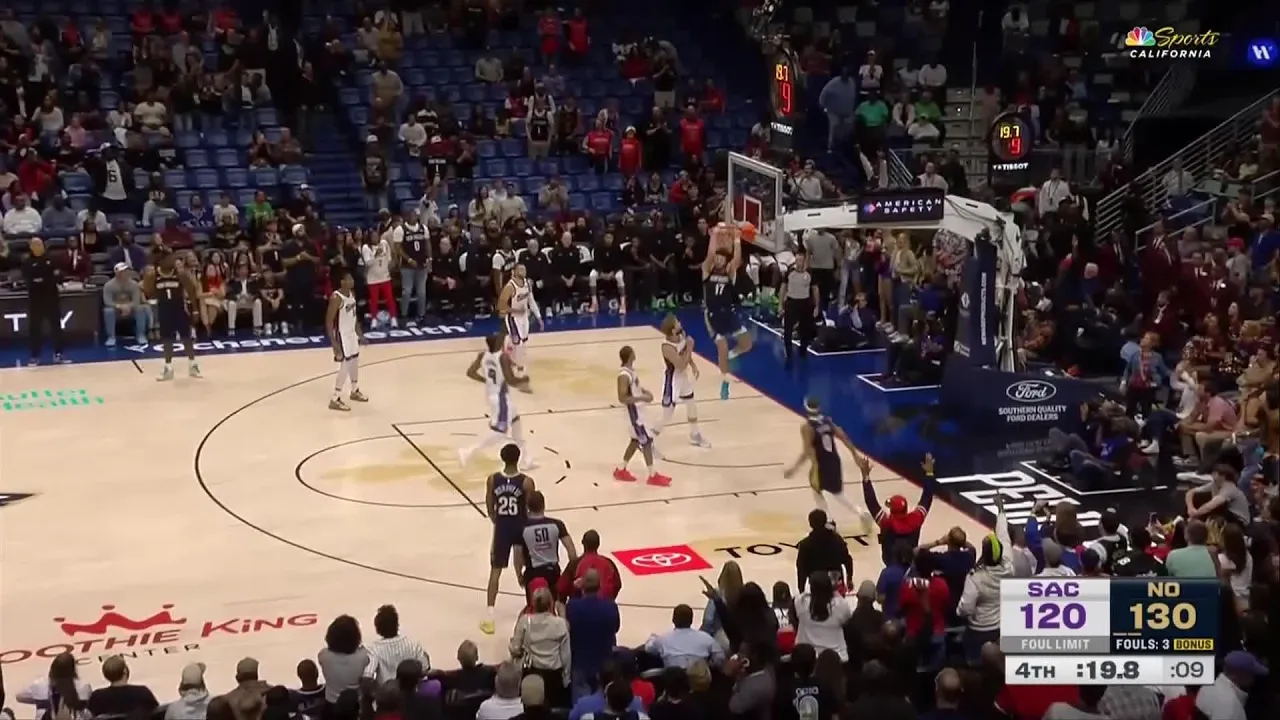 Pelicans throw down REVERSE ALLEY-OOP DUNK up 10 in final seconds vs. Kings 👀 | NBA on ESPN