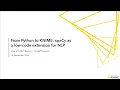 From Python to KNIME spaCy as a low-code extension for NLP