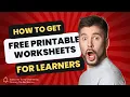 FREE PRINTABLE WORKSHEETS HACK FOR TEACHERS
