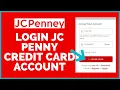 How To Login JC Penney Credit Card Account 2022