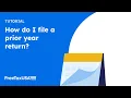 How to file a prior year tax return on FreeTaxUSA