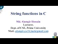 Lec-6 Some string function in c like strlen strcpy strcmp strcat strrev strlwr strupr