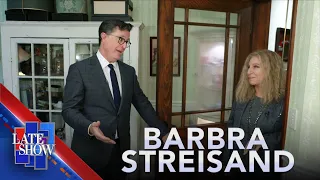 Shopping at the Tiny Mall in Barbra s Basement - Barbra Streisand Talks to Stephen Colbert Part
