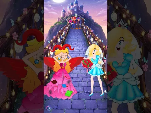 Princess Peach & Rosalina in Wedding Run Challenge! Who Wins? 👑👰💍🏃‍♀️🏁