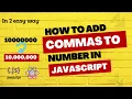 Adding Commas to Numbers in JavaScript and React Js