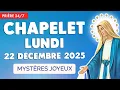 🔴 CHAPELET LUNDI 22 DÉCEMBRE 2025 🙏 Mystères Joyeux Prière Matin et Soir