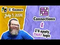 It didn t work NYT Connections July 3 2026