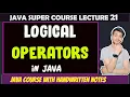 - logical operators in java