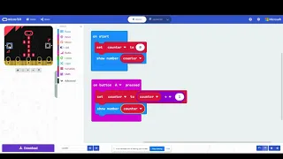 Counter Micro bit Coding Walkthrough