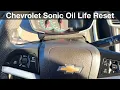 Easy Steps 2012-2020 Chevy Sonic Oil Life Reset