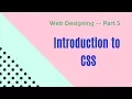 Introduction to css Cascading Style Sheet - Web Designing Part 5 English