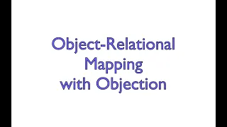 Object-Relational Mapping