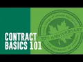 Contract Basics 101 from UVM Legal Issues in Higher Education Conference
