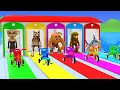 Download Lagu Long Slide Game With Cow Elephant Gorilla Hippopotamus Tiger 3d Animal Game Funny 3d Animals