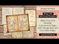 Design with Junk Journal Templates DIY Printable Pages with Vintage Style and Torn Paper Edges