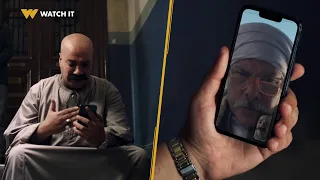 على باب العمارة عوض متهم بالسرقة وقرر يستنجد بأبوه عشان ينقذه من الورطة دي 