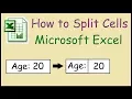 How to split cells containing text in Excel