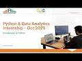 Python Data Analytics Internship Session 1 Introduction to Python Programming Basics SASF