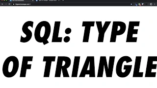 SQL Triangle Types