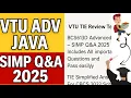 Advanced Java VTU SIMP Q A 2025 BCS613D All Important Questions Solved Pass Easily in 1 Watch