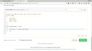 HackerRank Height of a Binary tree Solution