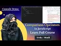 Comparison Operators in JavaScript Tutorial for Beginners Urdu - Hindi 2023
