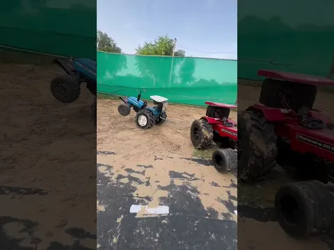 pulling heavy weight Rc Holland tractor in trolly