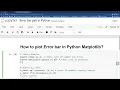 How to Plot Error Bars in Python with Matplotlib
