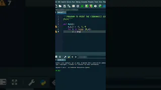 Program to print Fibonacci series
