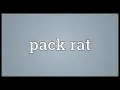 Pack rat Meaning
