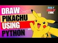 Pokemon Pikachu Drawing Using Python Free Source code