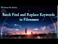How to Batch Find and Replace Keywords in Filenames Ninetu File Batcher