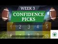 Week 3 NFL Confidence Picks